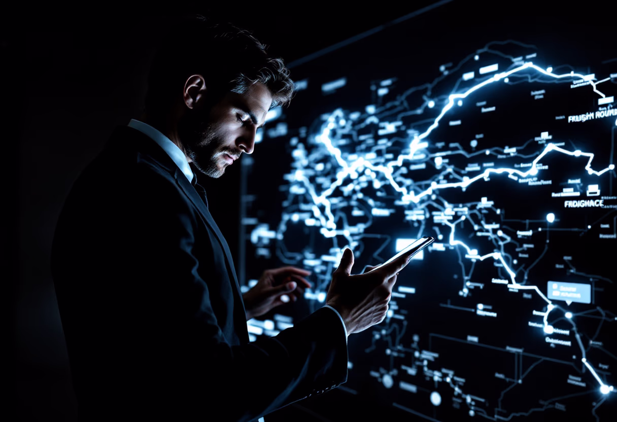 image of logistics planning session (for a trucking company)