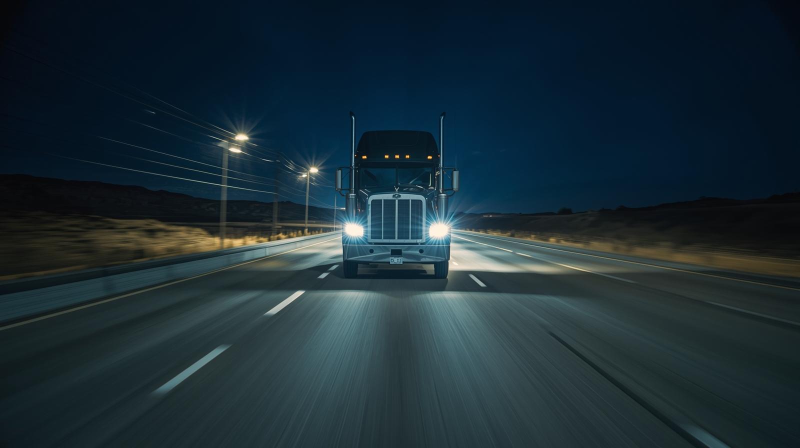 image of truck on the road