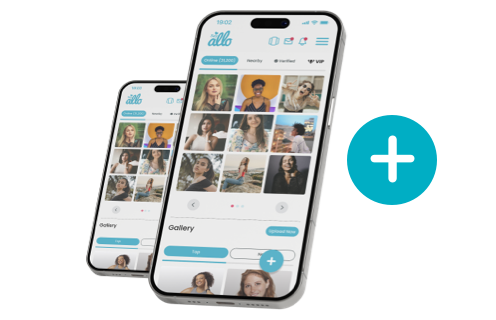 Image of a user feed of profiles in Say Allo dating app