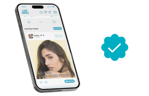 An image of a verified profile on Say Allo dating app