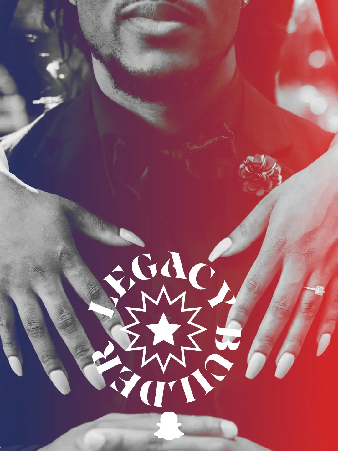 Colorful translucent twisted band with the text 'I identify as human' partially obscured behind it on a light background.