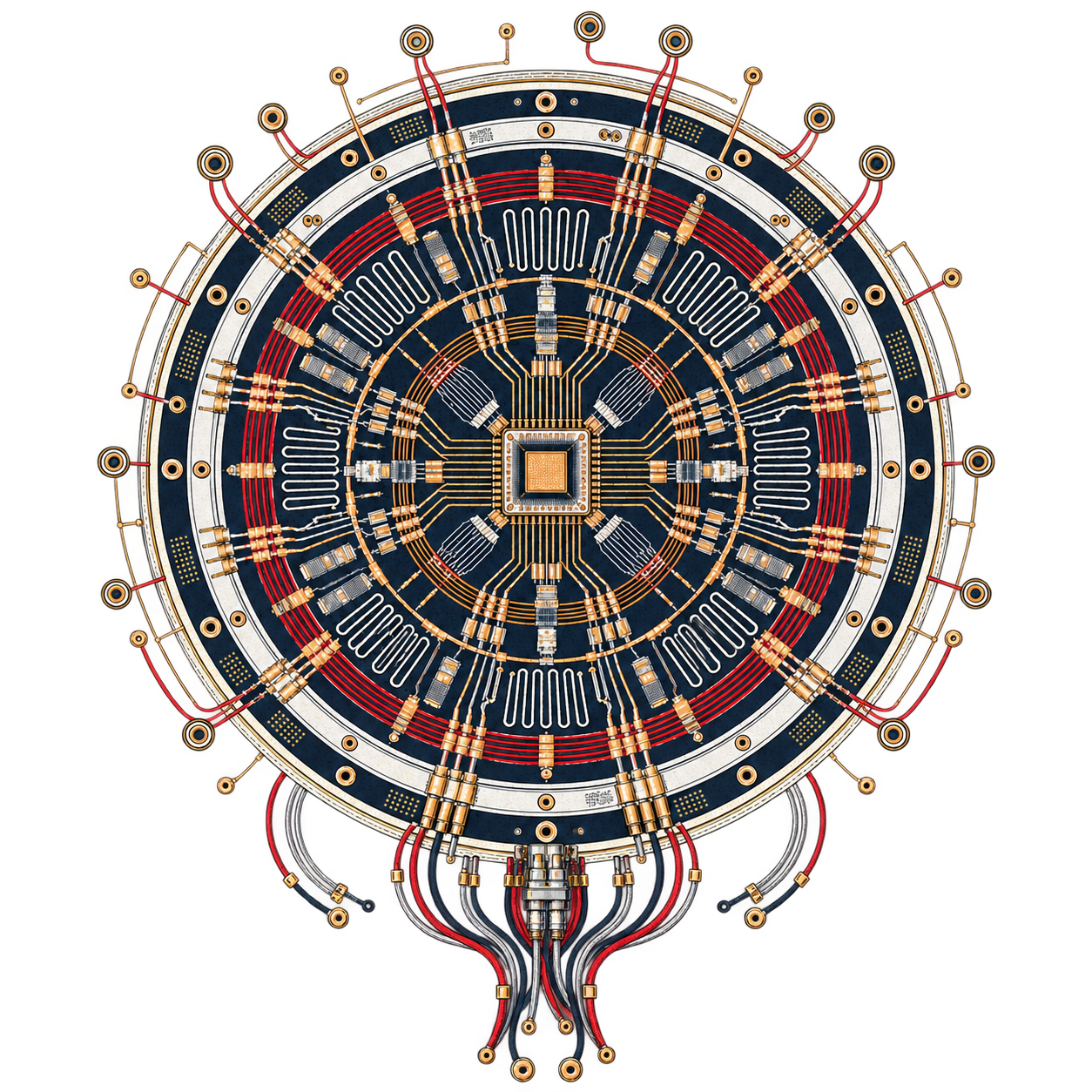 Quantum processor illustration