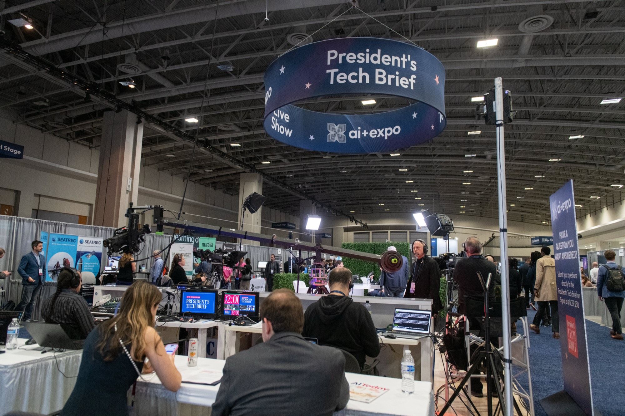President’s Tech Brief broadcast production at SCSP’s AI+ Expo