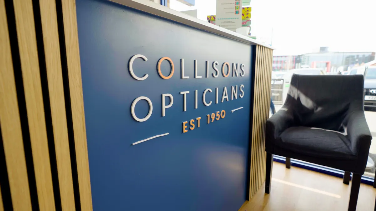 Collisons Opticians reception area established 1950 - trusted independent opticians practice