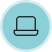 Laptop icon inside a blue circle.
