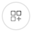 Icon of four squares arranged in a grid with a plus sign replacing the bottom right square inside a circular border.