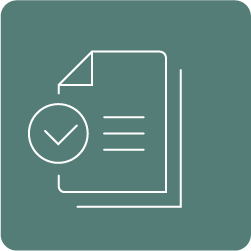 Computerscherm met een groen schild en een wit vinkje dat beveiliging symboliseert.