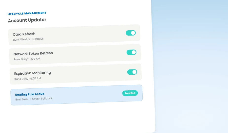 Spreedly Vault dashboard