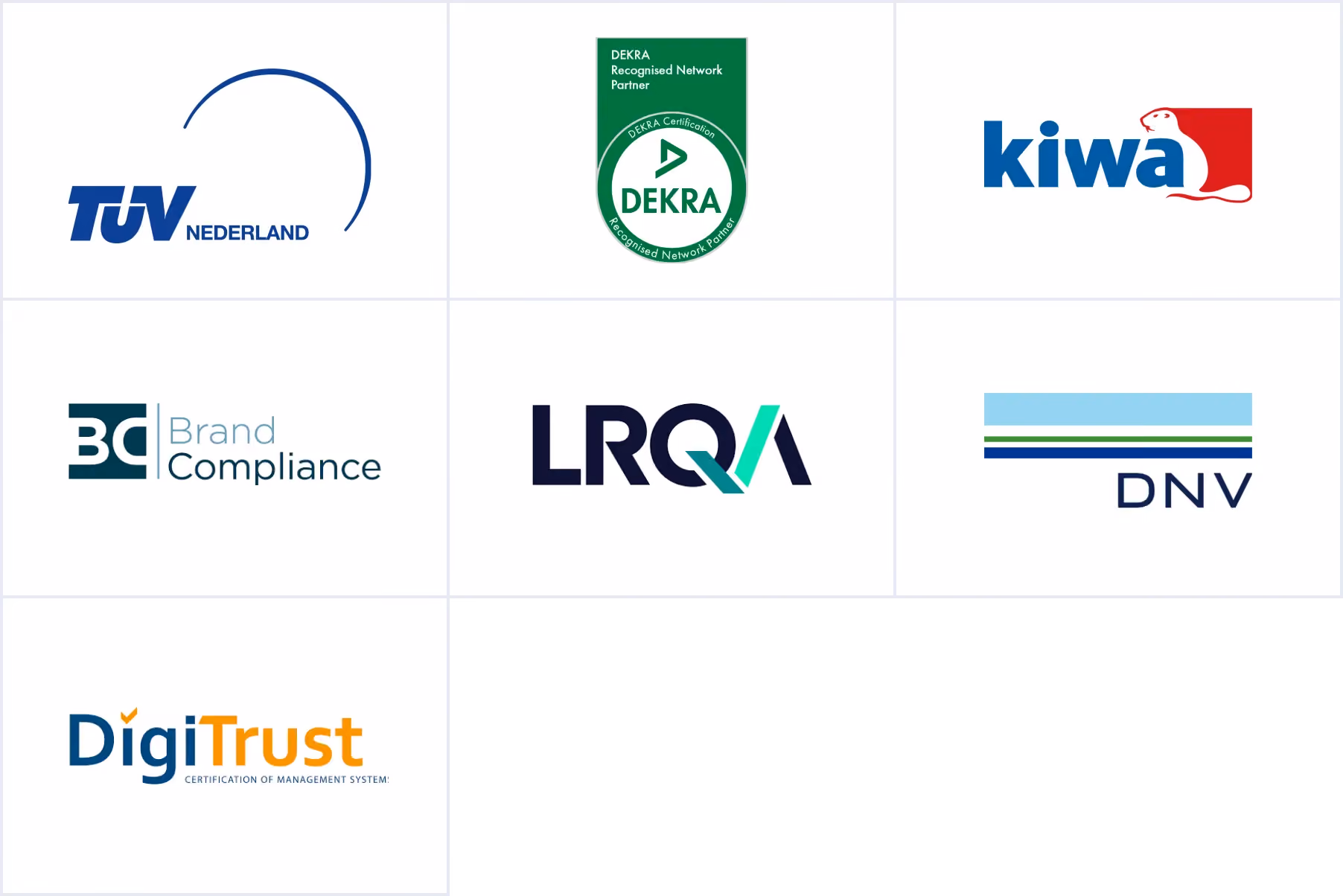 Logo's van certificerende instanties