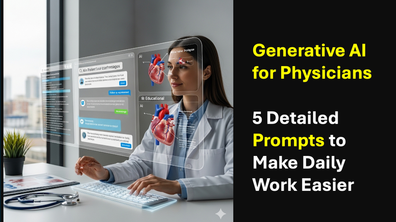 Generative AI for Physicians: 5 Detailed Prompts to Make Daily Work Easier