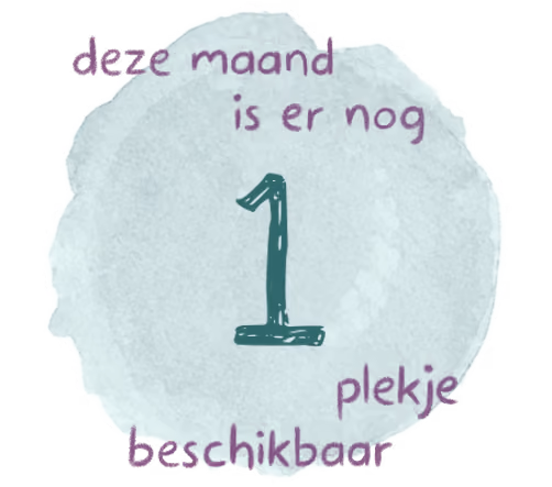 deze maand is er nog 1 plekje beschikbaar