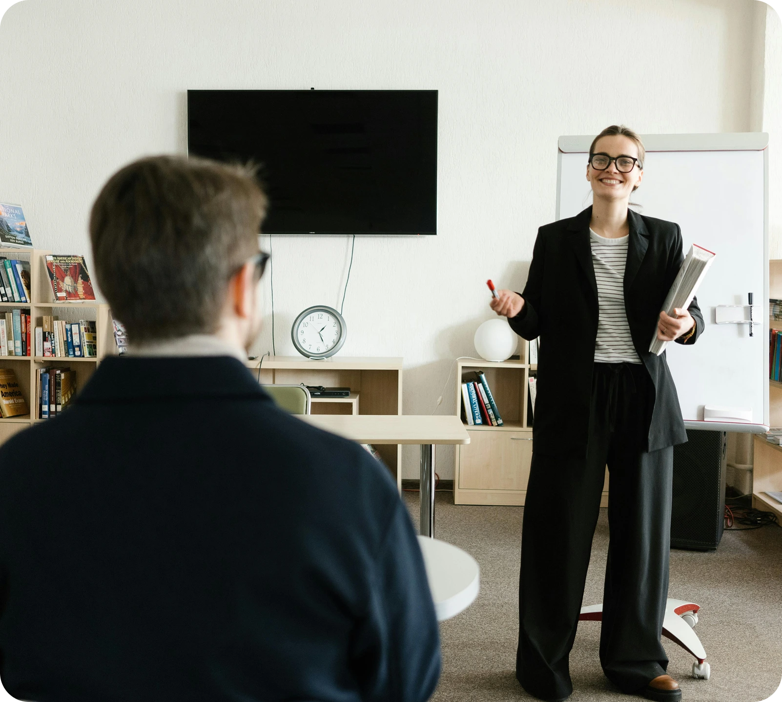Une formatrice avec élève en formation taxi