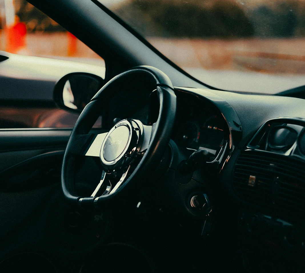 Image d'un volant de voiture