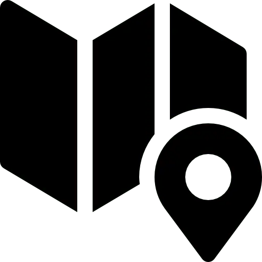 Map icon representing being found on Google maps