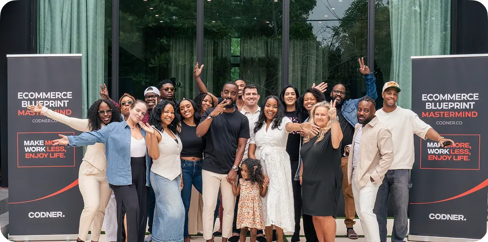 Entrepreneurs gather at an Ecommerce Blueprint Mastermind focused on how to buy and scale a small business.