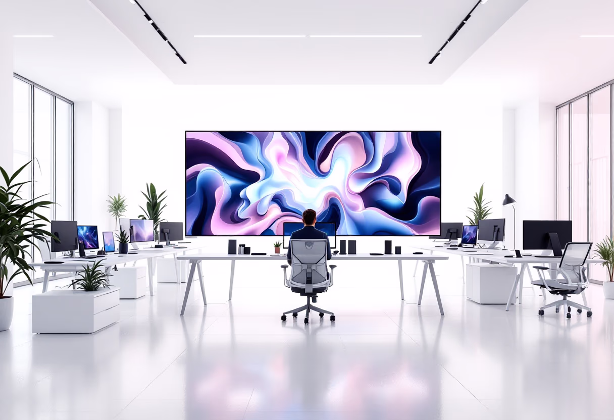 [background image] image of a tech office setting (for a ai developer tools)