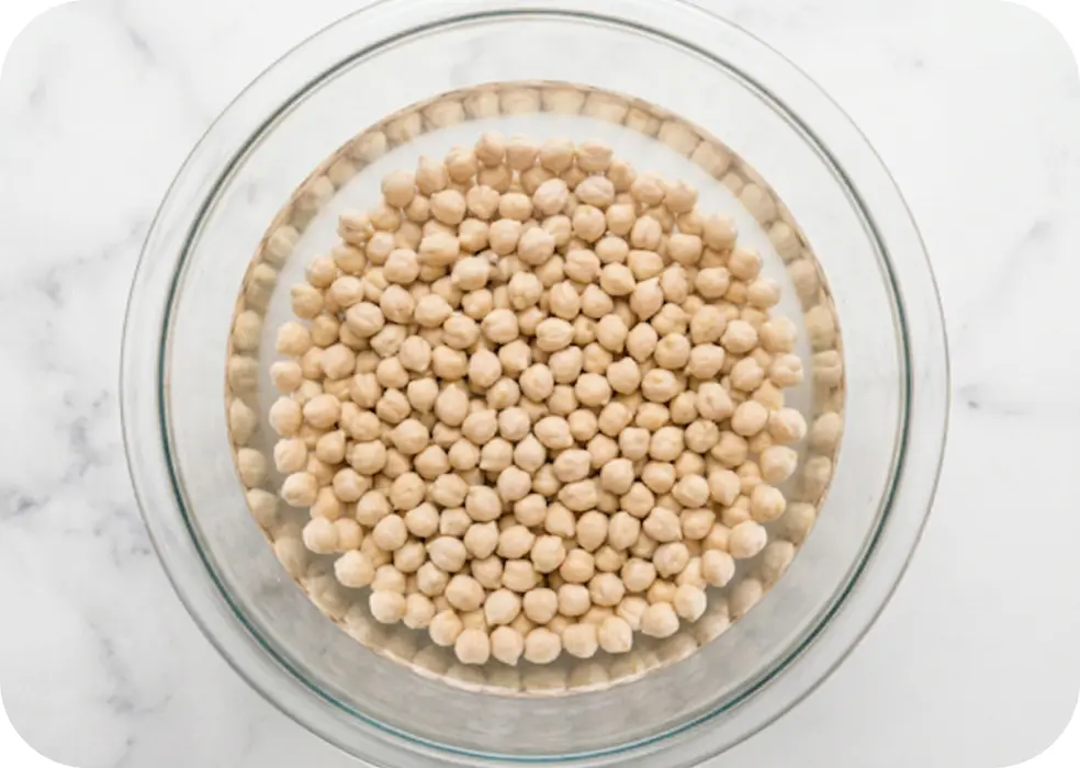 Soak the chickpeas in water