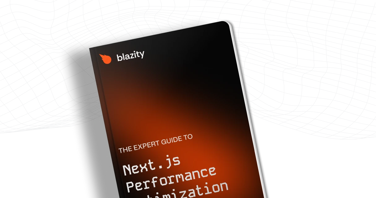 “The Expert Guide to Next.js Performance Optimization” Whitepaper by Blazity Cover