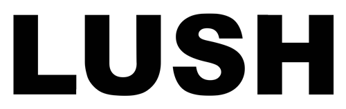 LUSH brand logo in bold black text.