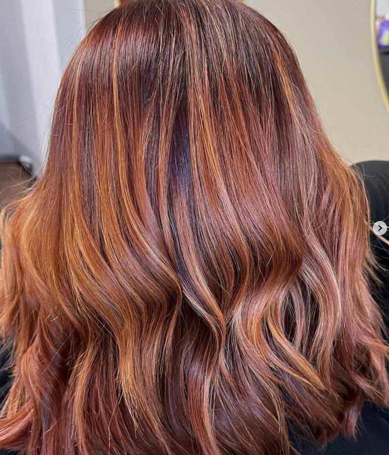 helena-hairandmakeup Ombre Kupfer Farbtechnik