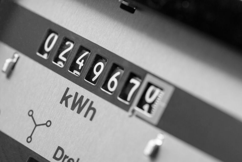 Anzeige eines Verbrauchszählers im Gebäude