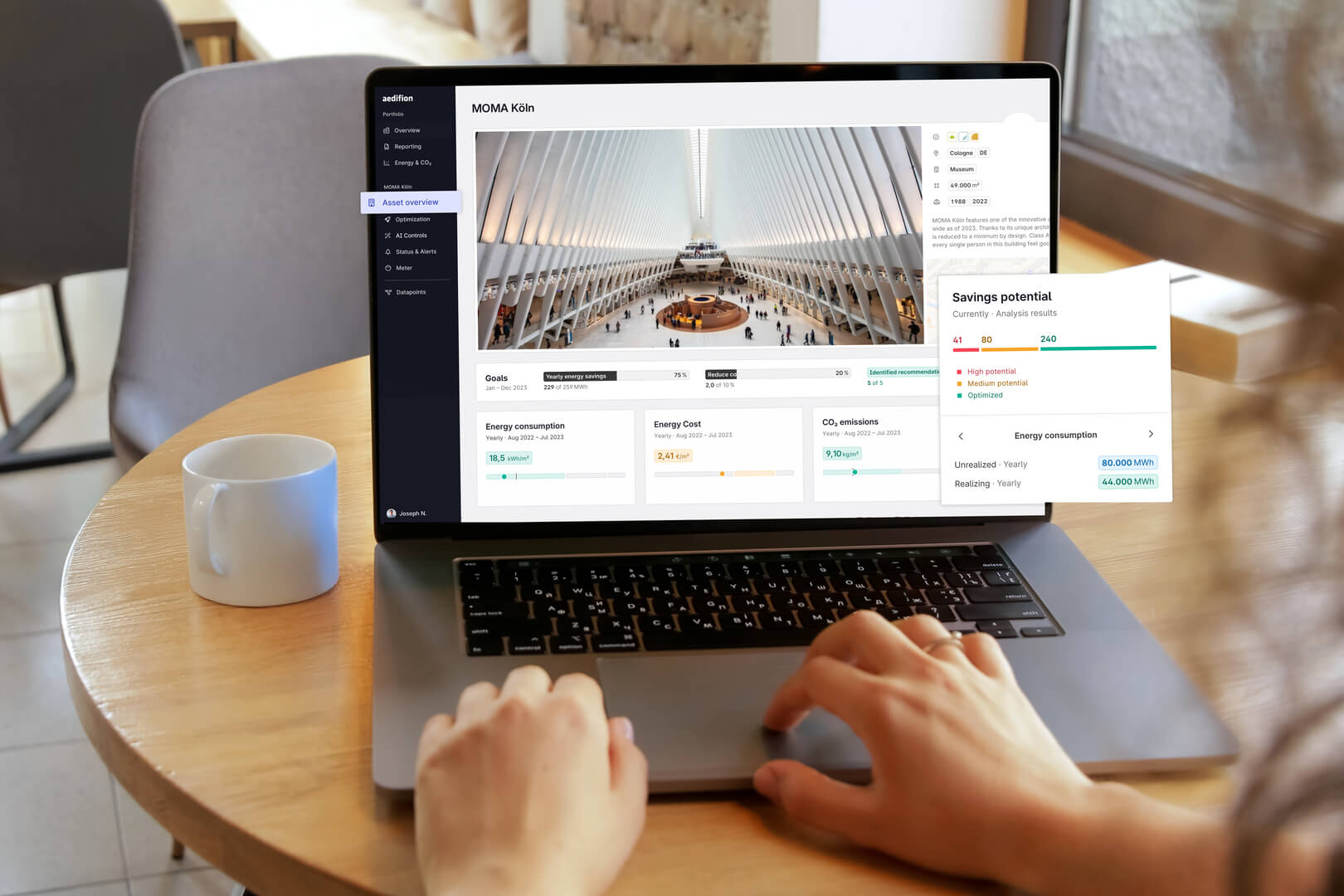 Plateforme cloud aedifion pour l’optimisation énergétique des bâtiments tertiaires.