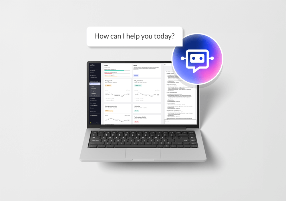 The aedifion AI Assistant as a digital co‑pilot for building operations.