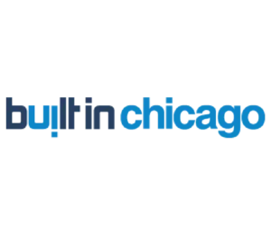 Built in Chicago logo blue and black