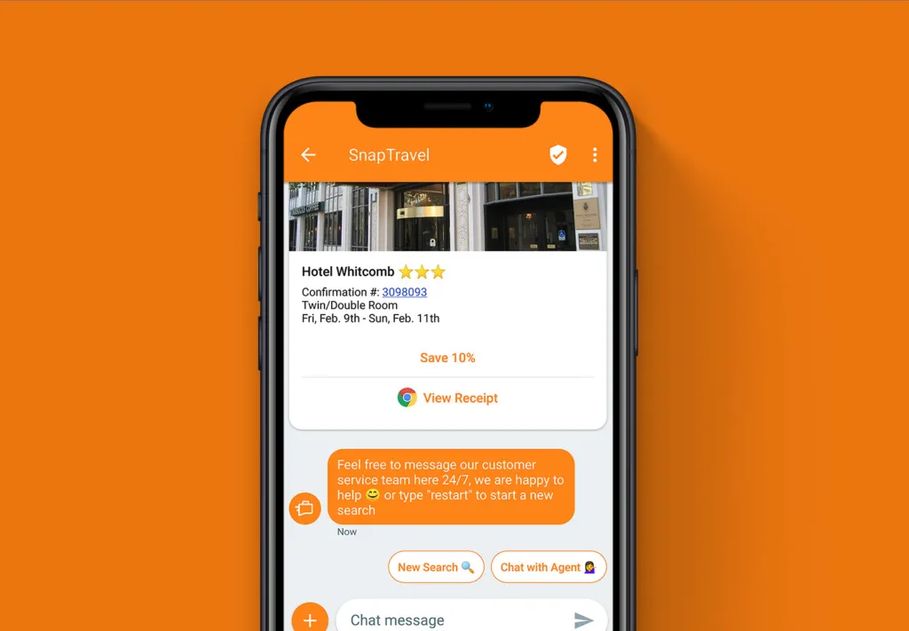 snaptravel rcs messaging