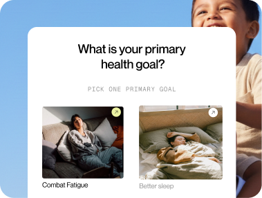 User interface showing blood test based supplement recommendation details.