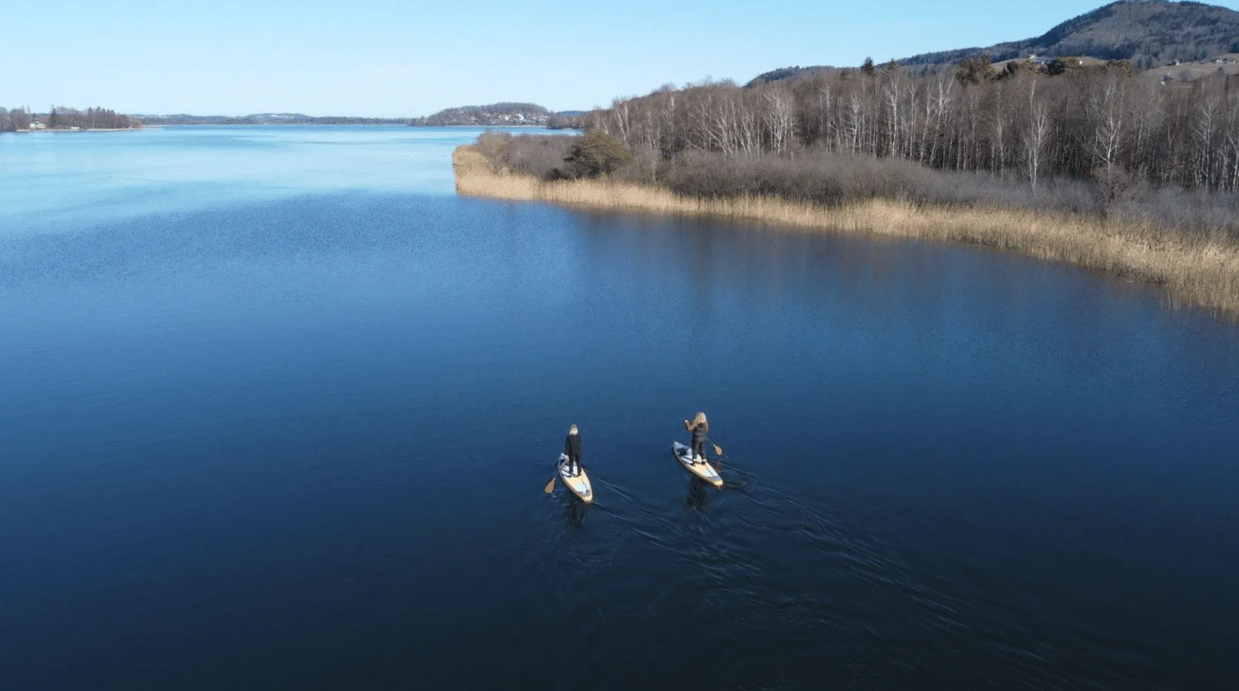Stand-up-Paddling auf dem Obertrumer See