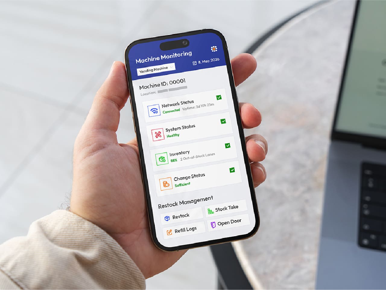 VendSolution Smart Vending Machine Management Solution - Machine Management