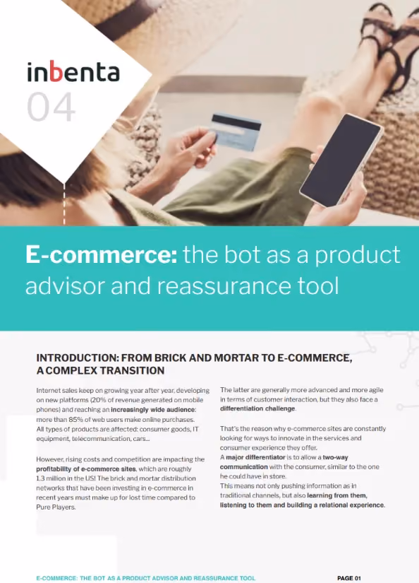 Cover - E-commerce: the bot as a product advisor and reassurance tool