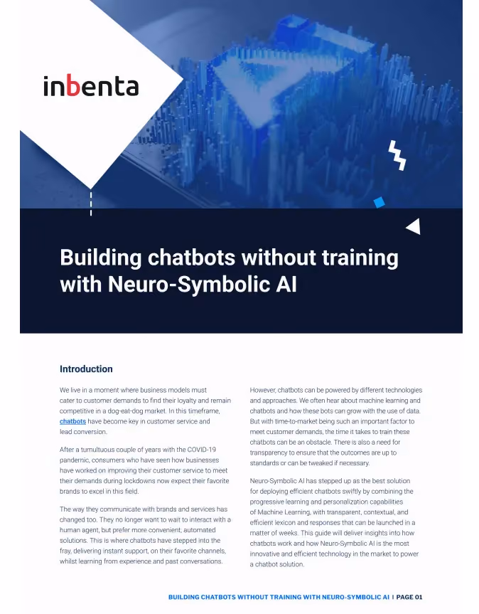 Building Chatbots without Training with Neuro-Symbolic AI