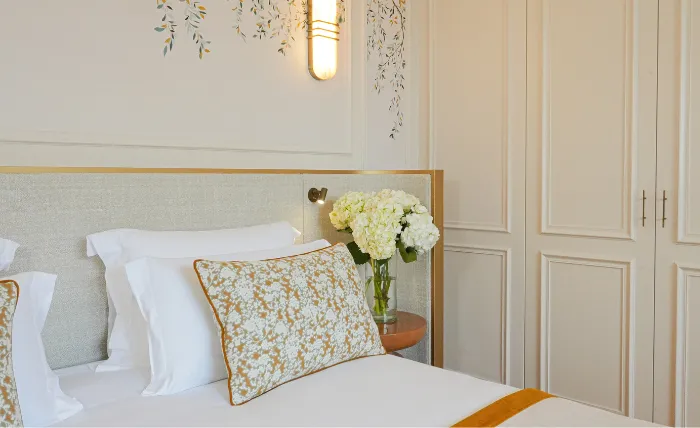 Superior-Terrassenzimmer im Schlosshotel Relais d'Amboise für ein romantisches Wochenende am Ufer der Loire im Loiretal.