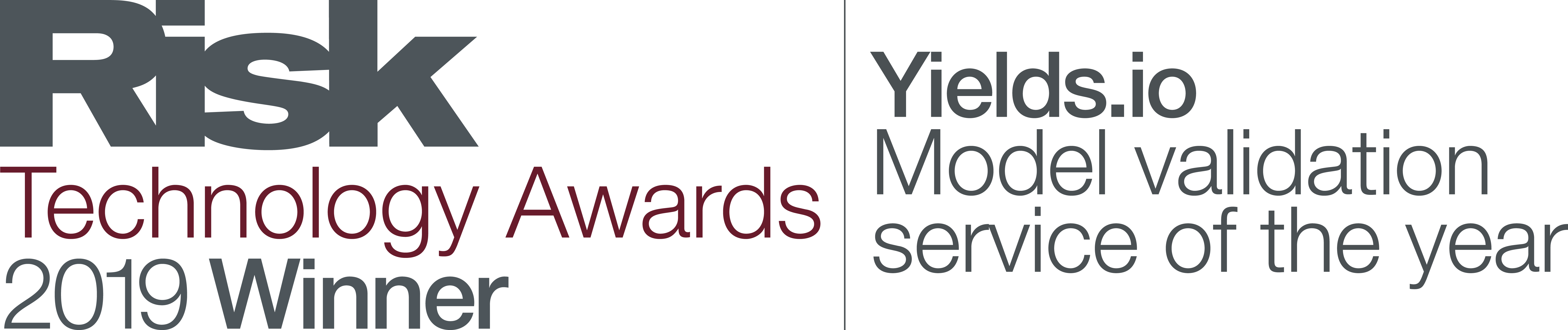 RiskTechnology Awards 2019 Winner Model validation service of the year Yields