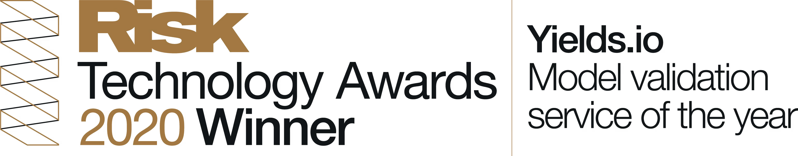 RiskTechnology Awards 2020 Winner Model Validation service of the year Yields