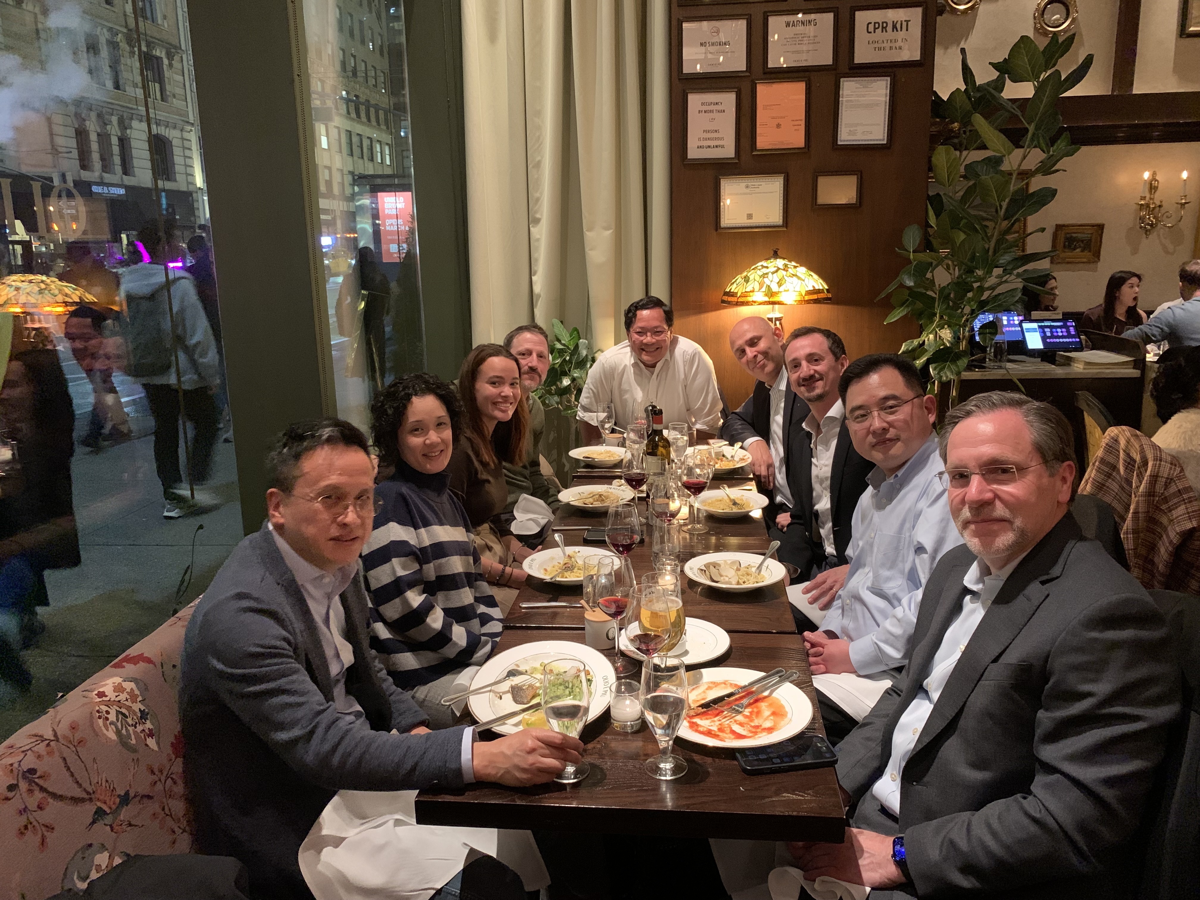 Yields on Tour dinner in New York