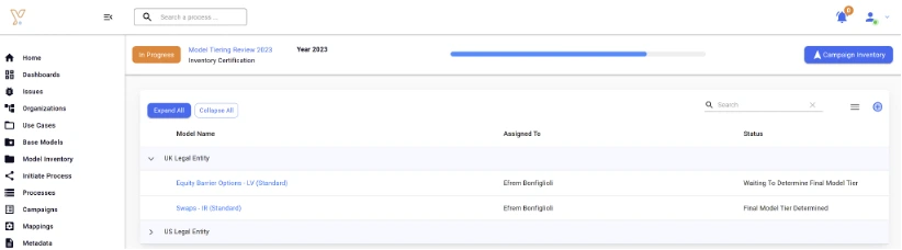 model tiering campaign in Chiron Enterprise