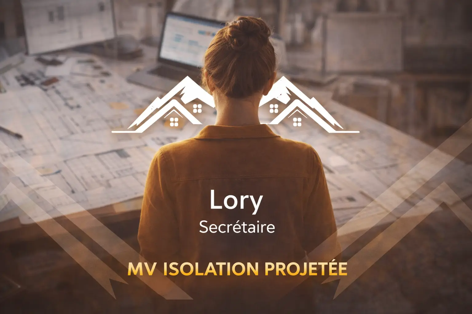 Lory secrétaire MVisolation accueil clients isolation polyuréthane Côte d'Azur