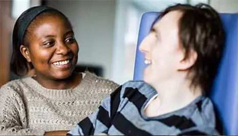 Carer with patient with learning disabilities 
