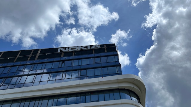 Photo of a buliding with Nokia in capital letters at the top