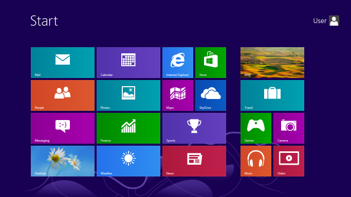 Windows 8 start screen