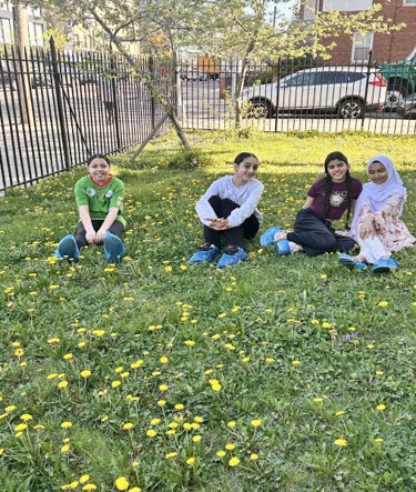 I.S. 126 students taking part in a wellness activity