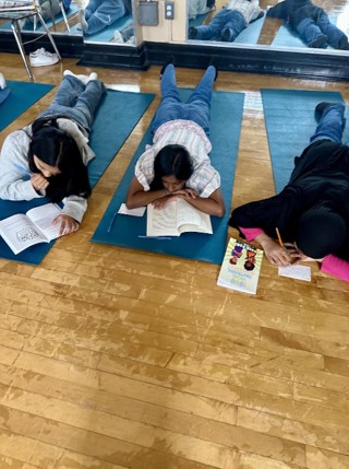 I.S. 126 students taking part in a wellness activity