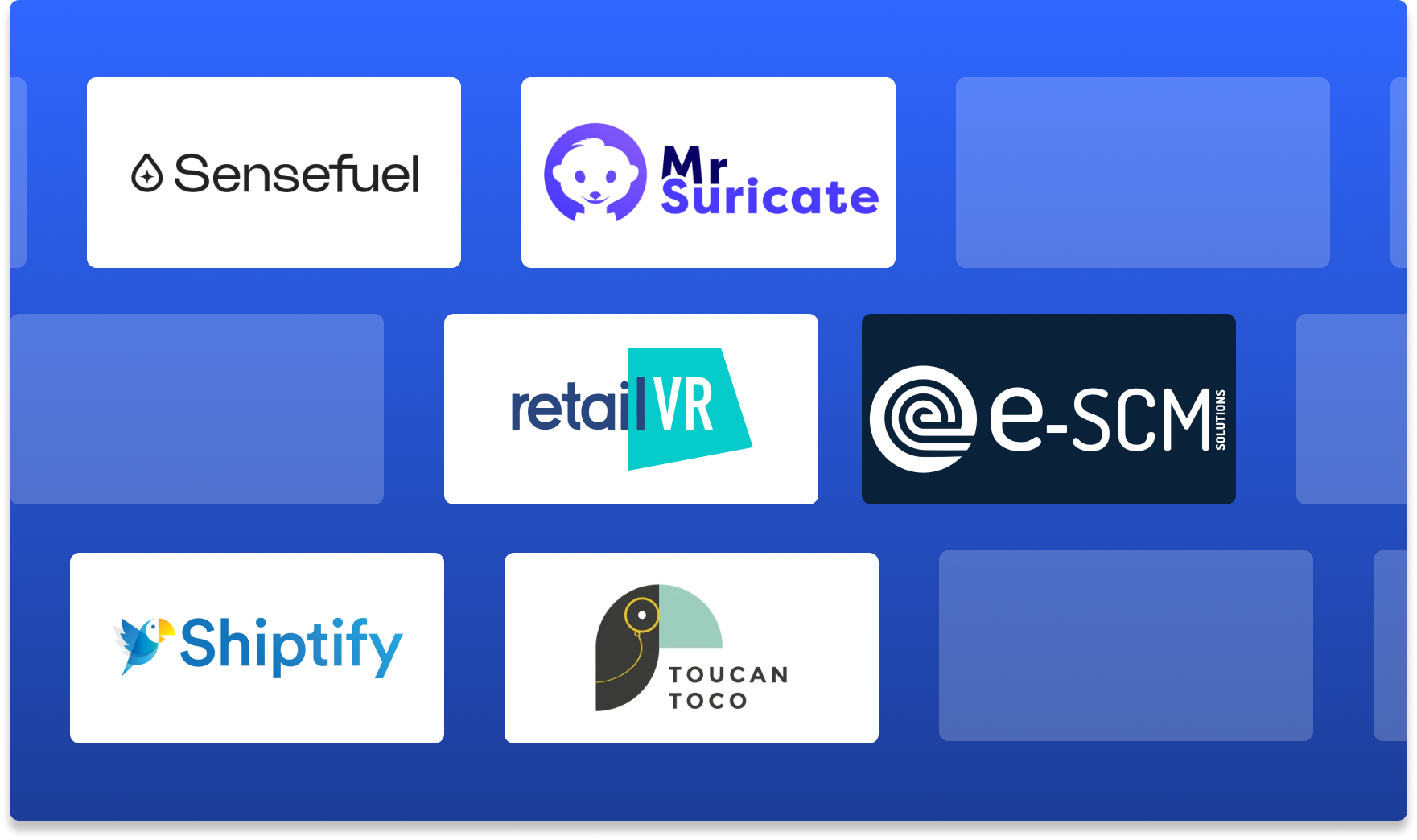 Les logos des clients de l'agence