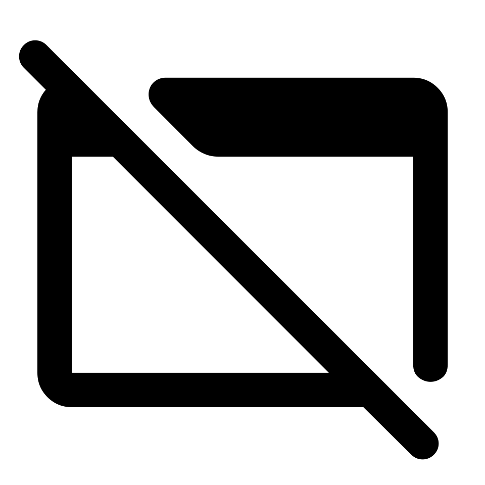 Icon of a folder with a diagonal line crossing it, indicating no files or folder access. Tropic Athlete