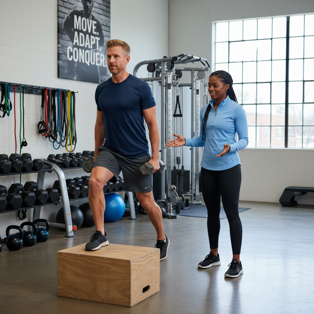 Patient working with a provider at a performance physical therapy clinic in Melbourne, FL