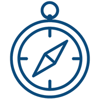 Compass icon representing clarity and confidence in video creation