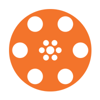 Film reel icon symbolizing film-to-digital conversion